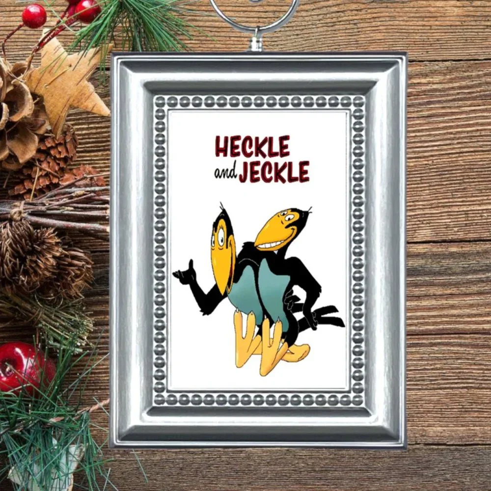 Heckle and Jeckle Retro Nostalgic Christmas‎ Tree Ornament